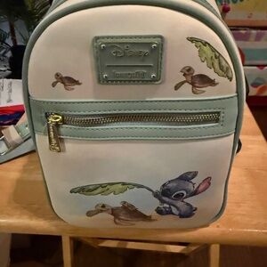 Loungefly stitch with frog mini backpack
